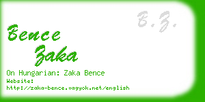 bence zaka business card